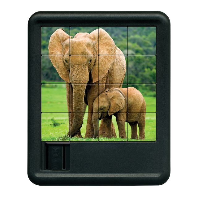 Animal Kingdom Sliding Piece Puzzle - Elephants