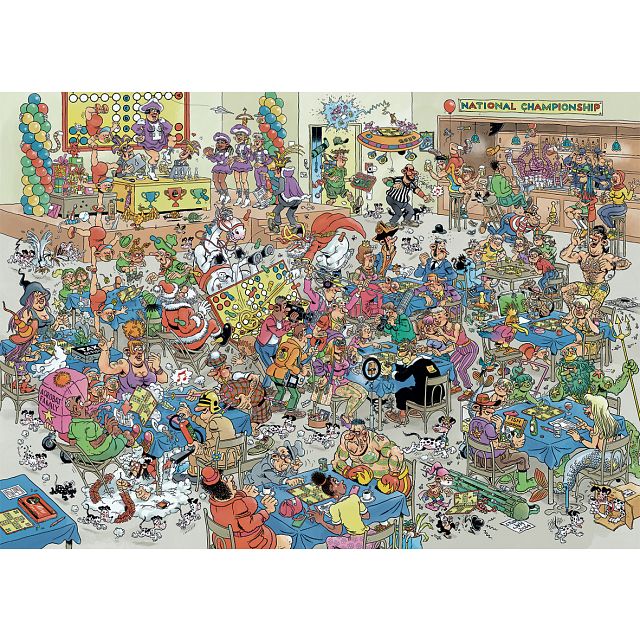 Jan van Haasteren Comic Puzzle - Ludo Battle (2000 Pieces)