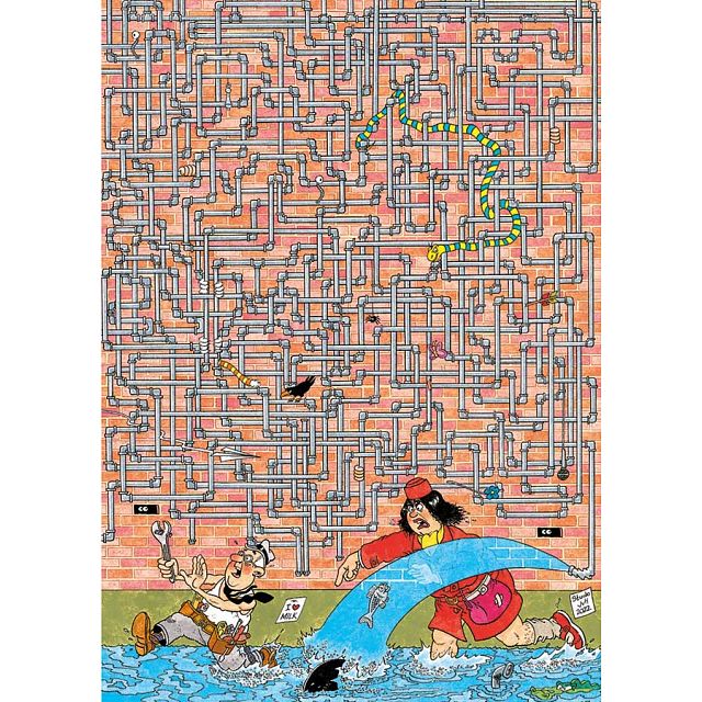 Jan van Haasteren Comic Puzzle - Where is the Leak?