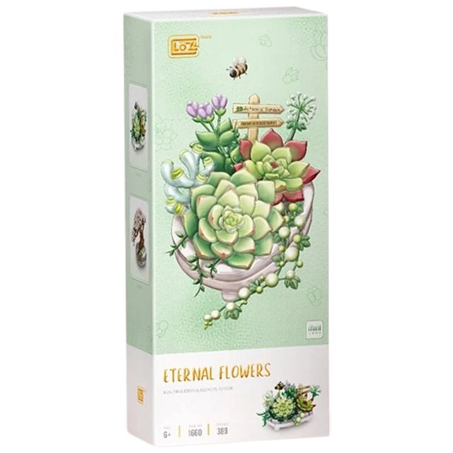 Loz Blocks Mini: Eternal Flowers - Potted Succulent Plants
