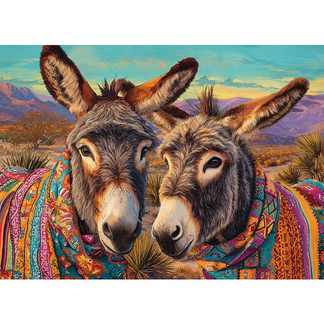 Dos Burros - Large Piece
