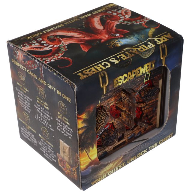 Art Version: Pirate's Treasure Chest - Wooden Puzzle Gift Box