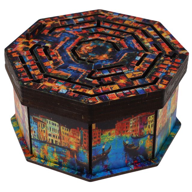 Art Version: Secret Maze Box - Wooden Puzzle Gift Box