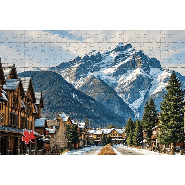 Mini Travel Puzzle - Town of Banff, Banff National Park