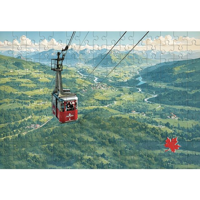 Mini Travel Puzzle - Jasper Sky Tram, Jasper National Park