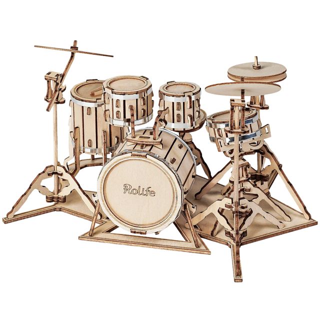 Rolife DIY Wooden Model Kit - Drum Kit