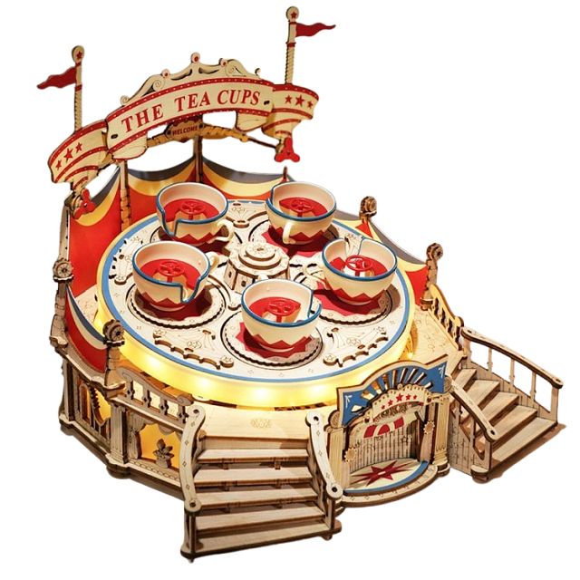 ROKR DIY Wooden Mechanical Model - Tilt-a-Whirl