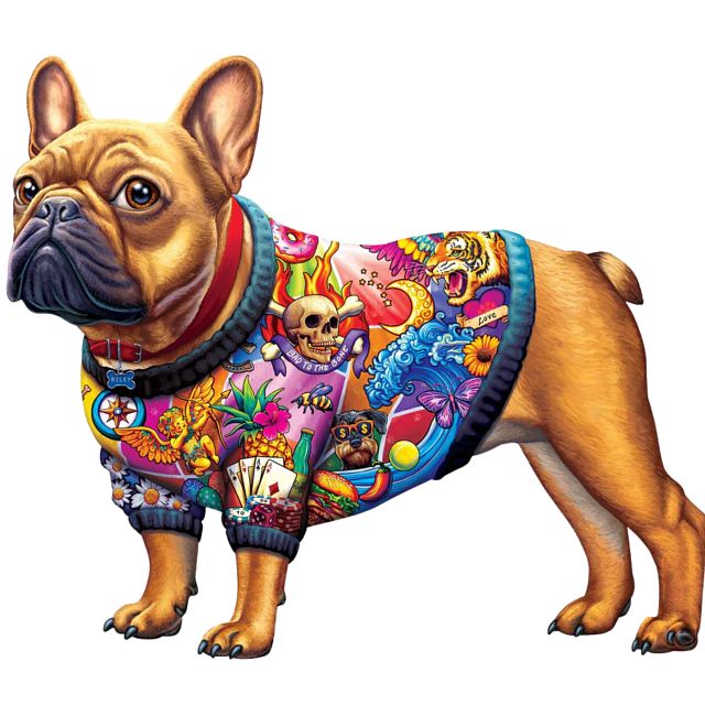 Wooden Jigsaw Puzzle: Fun Size - French Bulldog