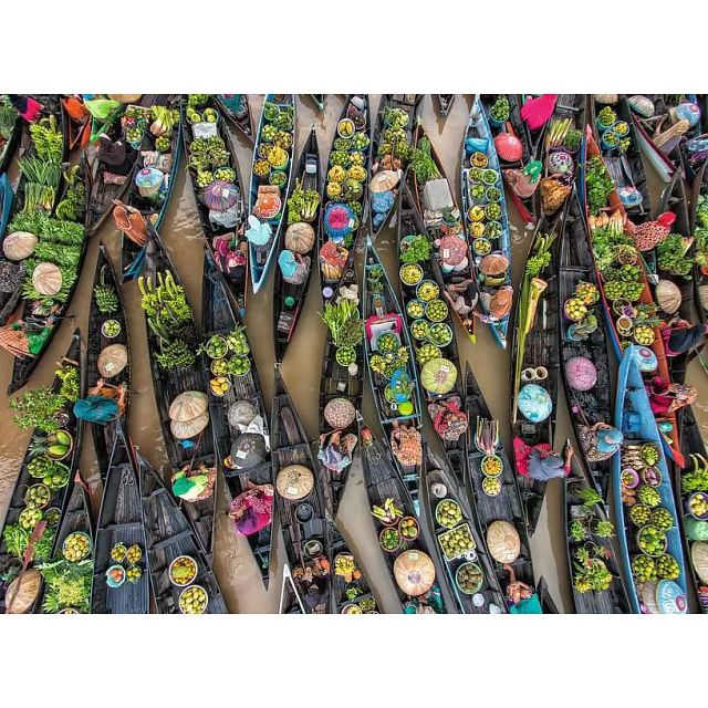 Colorful Markets: Floating Market, Indonesia