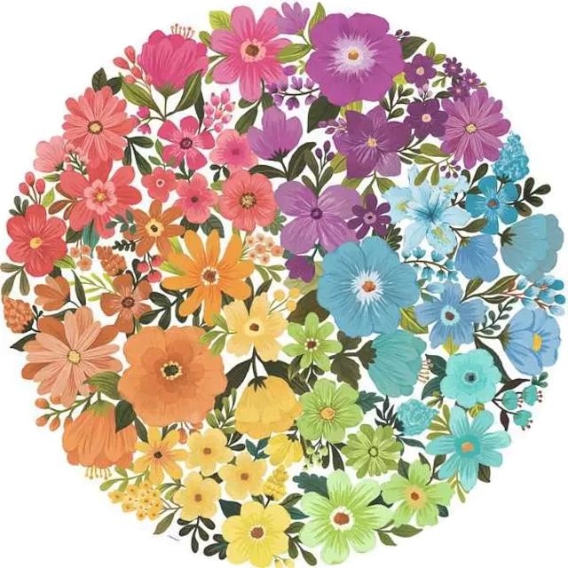 Circle of Colors - Round Jigsaw Puzzle