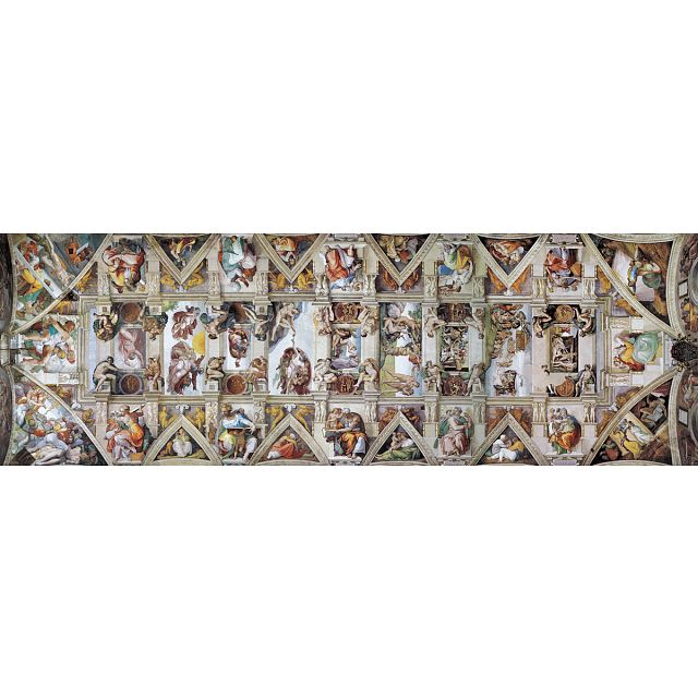 Michelangelo: The Sistine Chapel (Ceiling) - Panoramic Jigsaw