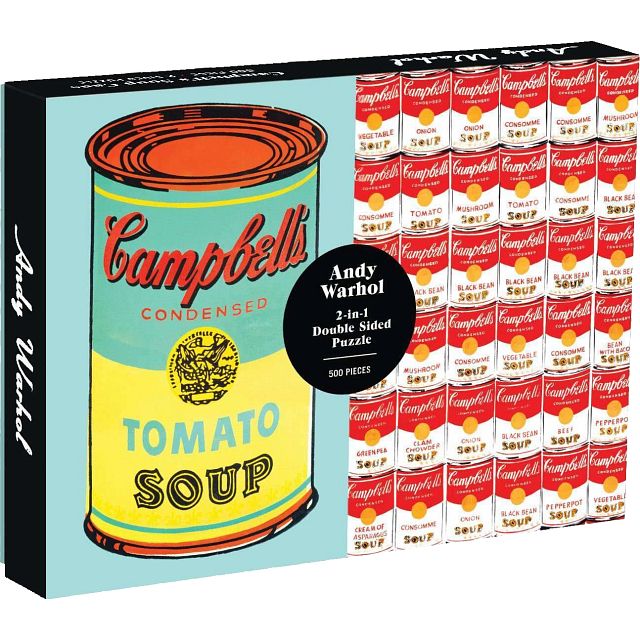 Andy Warhol: Soup Cans - 2-in1 Double Sided Jigsaw Puzzle