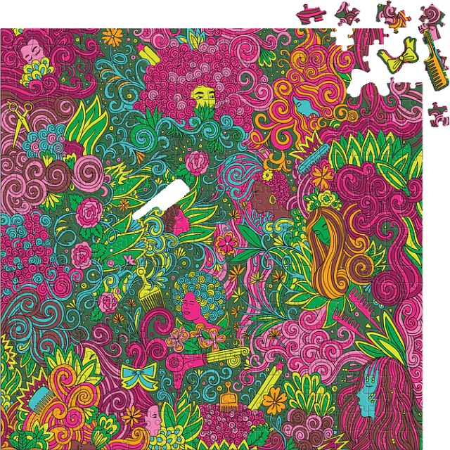 I Love My Hair - Large Piece Jigsaw Puzzle