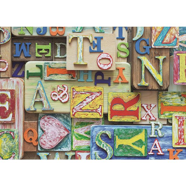 Colorful Alphabet - 1000 Piece Jigsaw Puzzle