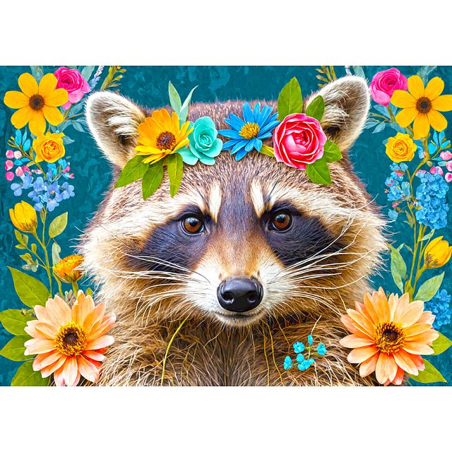 Floral Racoon