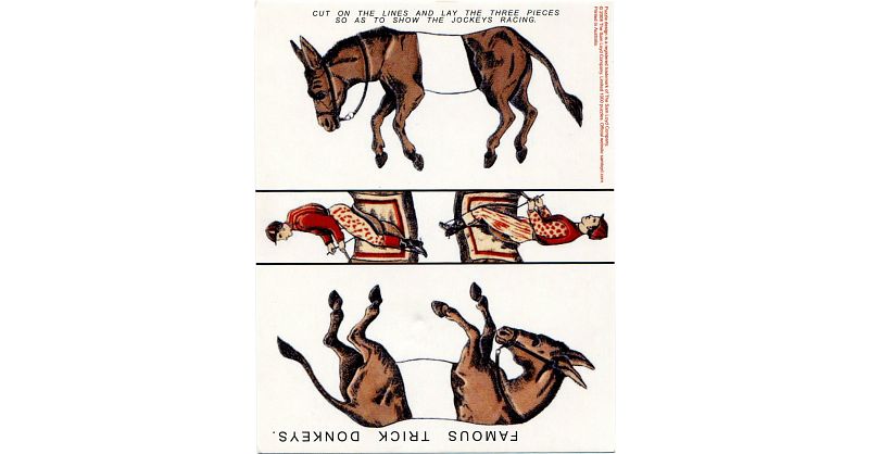 Puzzle Solution for Famous Trick Donkeys - Postcard - Puzzle Master Inc.