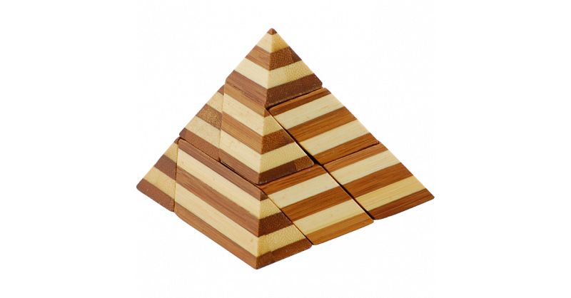 Bamboo Wood Puzzle - Pyramid | Wood Puzzles | Puzzle Master Inc