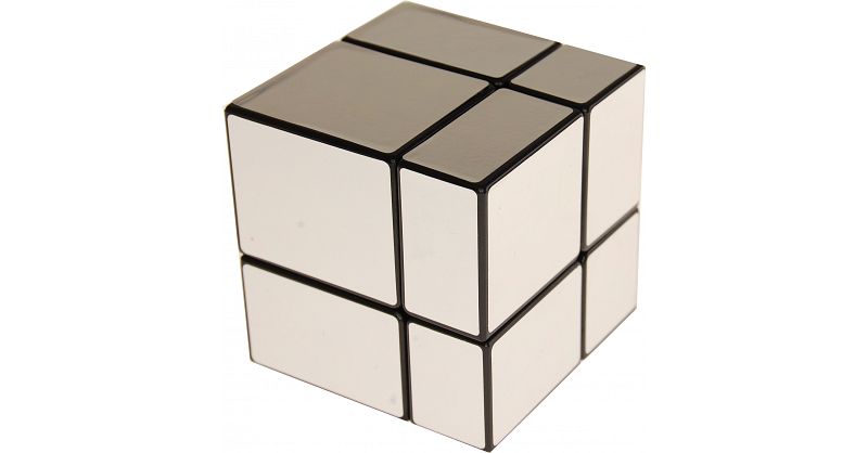 CuberSpeed 2x2 Mirror Speed Cube - Black Body with Silver Blocks, Model 0937A, ABS Material