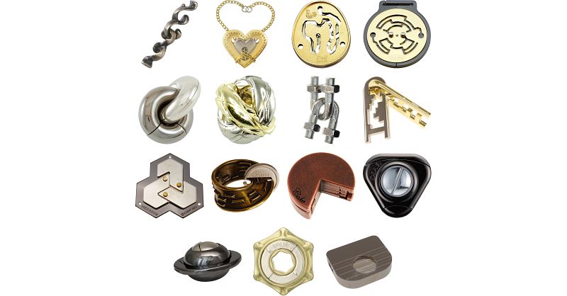 Level 8 - a set of 18 Hanayama Puzzles | Hanayama Metal Puzzles