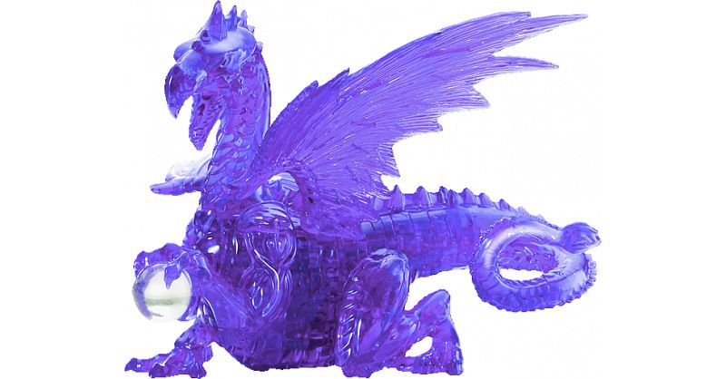 3D Crystal Puzzle Deluxe - Dragon (Purple) | 3D Crystal Puzzles