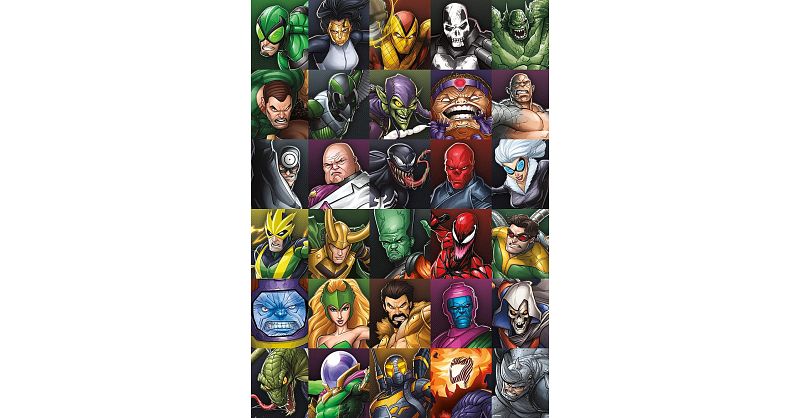Puzzle Marvel Villains 1000 Pezzi - Collage Super Cattivi - Formato 50x70 Cm - Licenza Ufficiale - Sfida Per Fan