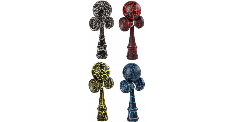 Philos Kendama Game - Traditional Skill Toy, Black-Red, Made In Germany