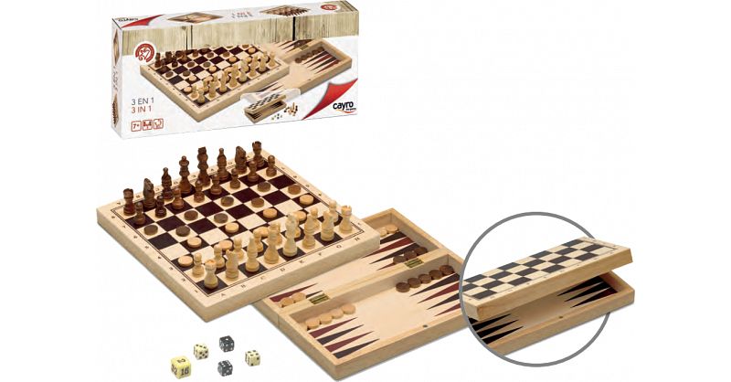 3-in-1 Game Set - Chess, Checkers & Backgammon | Backgammon and ...
