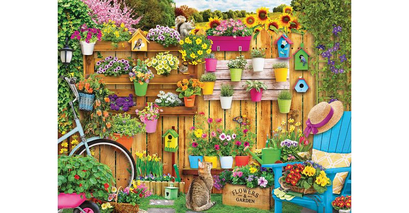 Gardener's Table 500 Piece Jigsaw Puzzle By SunsOut - 18x24 Inches, Art By Jane Maday, Made In USA
