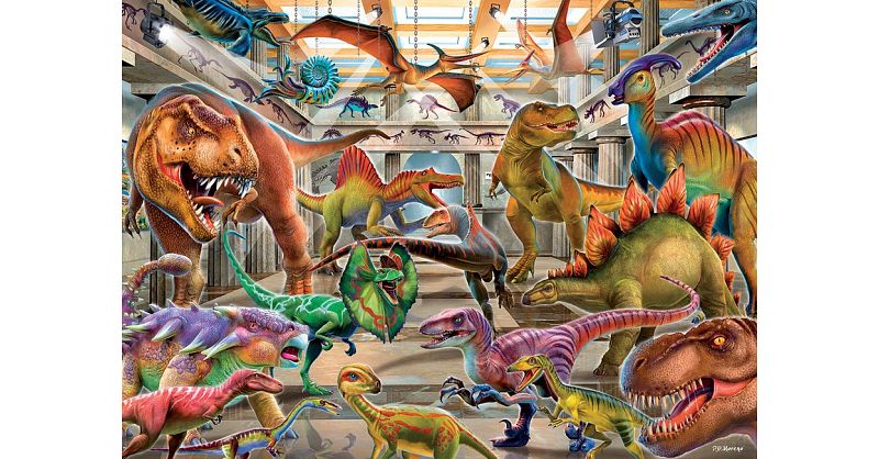 Dinotoys Neon Puzzle Freiheitsstatue – 1000 Teile, Leuchtet Im Dunkeln, Fertig 66x47 Cm, Ab 15 Jahren