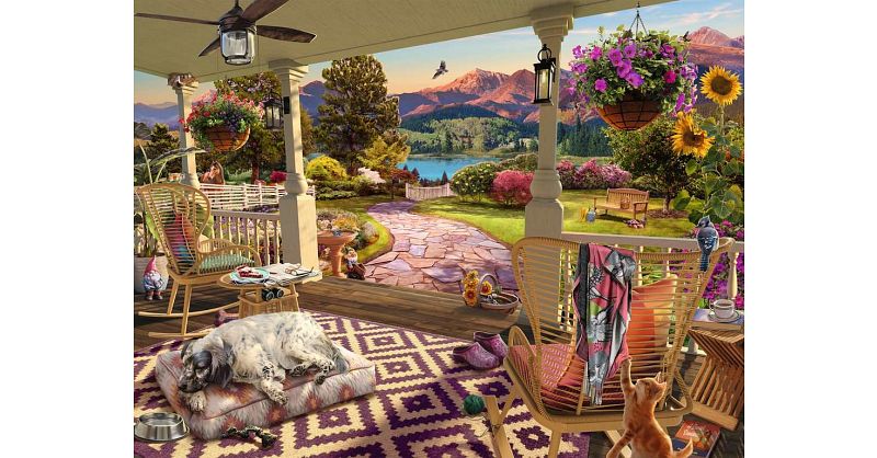 Cozy Front Porch - Large Piece Format | 750-999 Pieces | Puzzle Master Inc