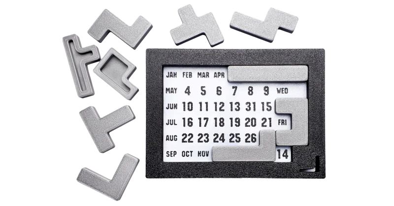 Calendar Puzzle | 3D Printed Puzzles | Puzzle Master Inc