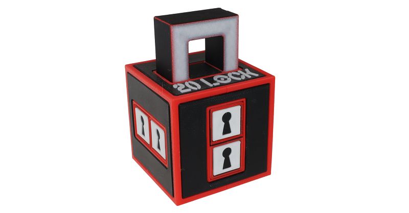 Puzzle Mod Lock Key 20 Lock - Burr Puzzle Lock | 3D Printed Puzzles | Puzzle Master Inc