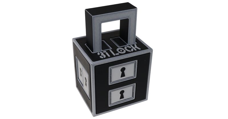 Puzzle Mod Lock Key 31 Lock - Burr Puzzle Lock | 3D Printed Puzzles | Puzzle Master Inc